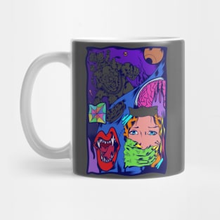 Dope scary night time story graffiti illustration Mug